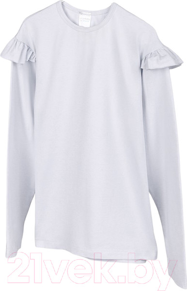Изображение товара Лонгслив детский Amarobaby Ruffle / AB-OD24-R44/00-140 (белый, р.140)