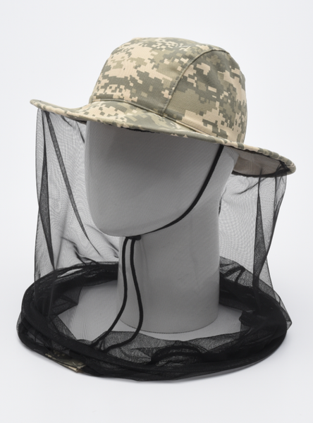 Изображение товара Накомарник для охоты и рыбалки Huntsman Антигнус c кольцом Св.пиксель 128/2 Смесовая Рип-Стоп (р.60)