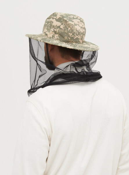 Изображение товара Накомарник для охоты и рыбалки Huntsman Антигнус c кольцом Св.пиксель 128/2 Смесовая Рип-Стоп (р.60)