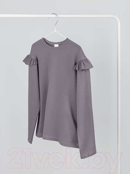Изображение товара Лонгслив детский Amarobaby Ruffle / AB-OD24-R44/11-128 (серый, р.128)