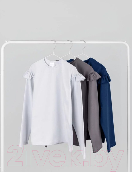 Изображение товара Лонгслив детский Amarobaby Ruffle / AB-OD24-R44/11-128 (серый, р.128)