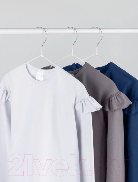 Изображение товара Лонгслив детский Amarobaby Ruffle / AB-OD24-R44/11-128 (серый, р.128)