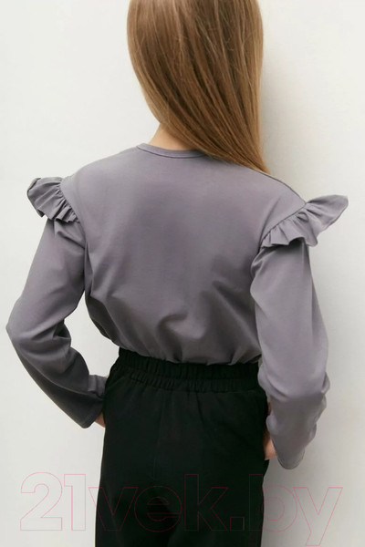 Изображение товара Лонгслив детский Amarobaby Ruffle / AB-OD24-R44/11-128 (серый, р.128)