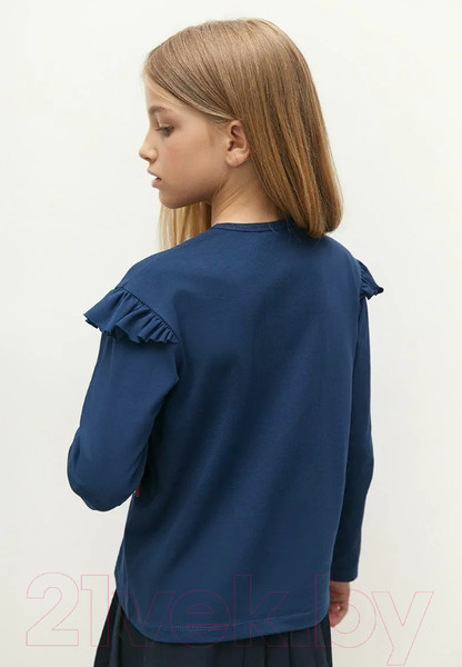 Изображение товара Лонгслив детский Amarobaby Ruffle / AB-OD24-R44/20-128 (синий, р.128)