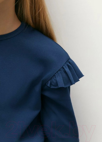 Изображение товара Лонгслив детский Amarobaby Ruffle / AB-OD24-R44/20-134 (синий, р.134)