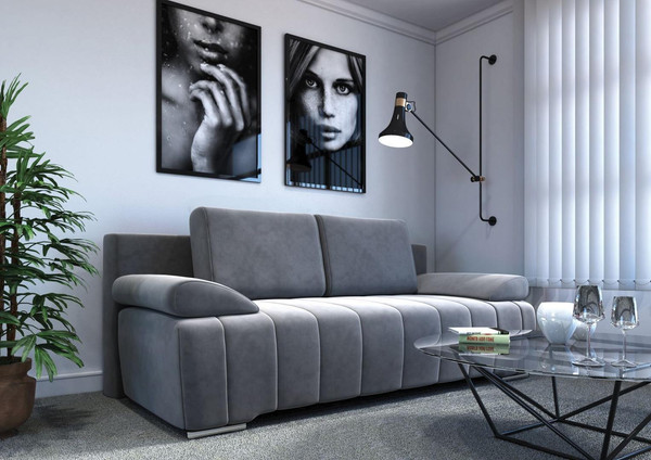 Изображение товара Диван Bravo Мебель Гамма Стандарт 2 вариант (серый)