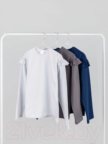 Изображение товара Лонгслив детский Amarobaby Ruffle / AB-OD24-R44/20-140 (синий, р.140)