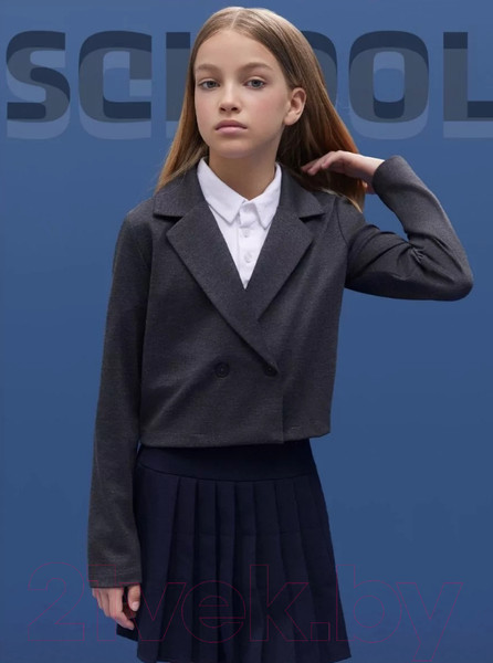 Изображение товара Пиджак детский Amarobaby Study Short / AB-OD24-SS3002/11-140 (серый, р.140)