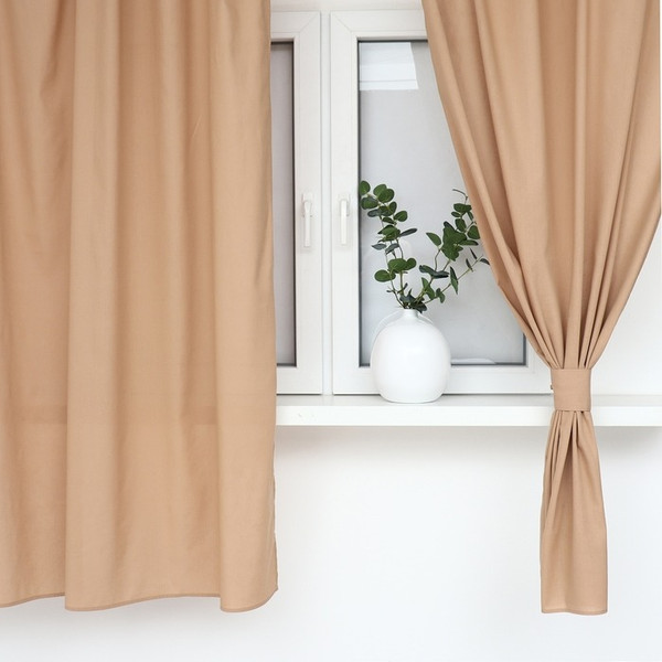 Изображение товара Комплект штор Этель ECO 136x180 / 10398303 (2шт, бежевый)