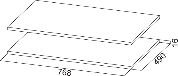 Изображение товара Комплект полок для корпусной мебели Mio Tesoro ШК 5 800/1200/1600 (2шт, меланж)