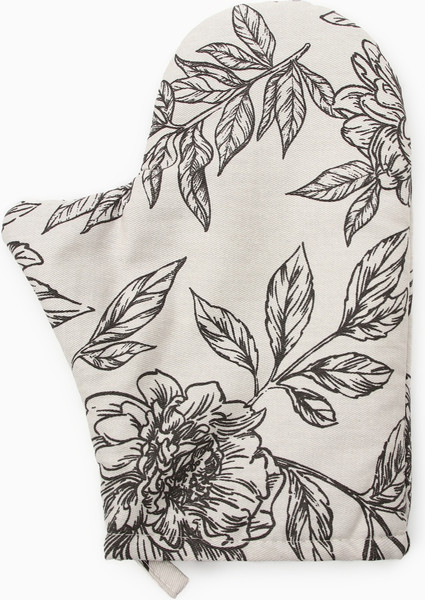 Изображение товара Рукавица-прихватка Этель Black flowers / 10283366