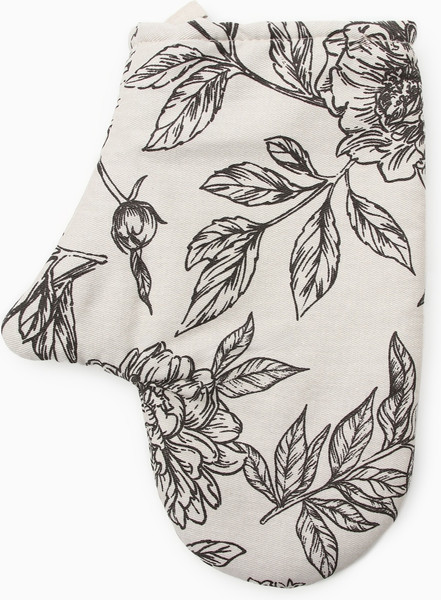 Изображение товара Рукавица-прихватка Этель Black flowers / 10283366