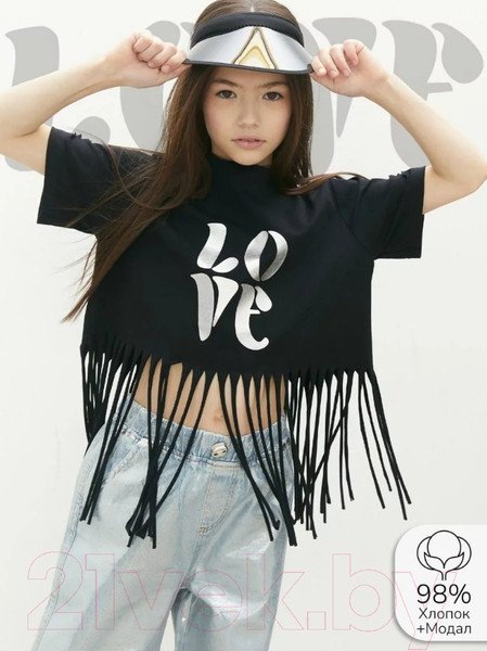 Изображение товара Футболка детская Amarobaby Icon / AB-OD23-I30/09-116 (черный, р.116)