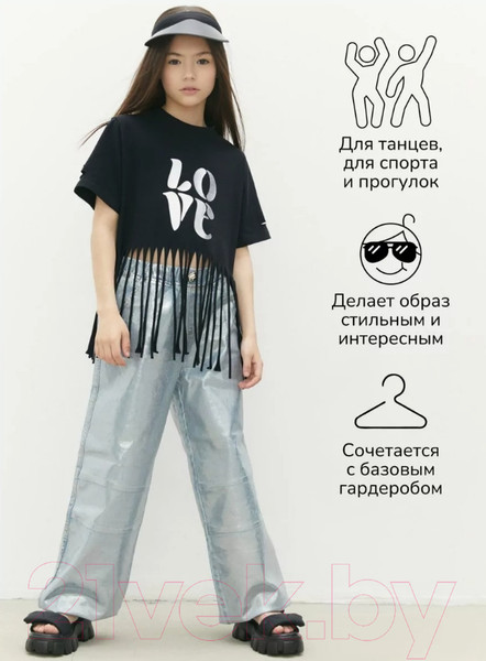 Изображение товара Футболка детская Amarobaby Icon / AB-OD23-I30/09-116 (черный, р.116)