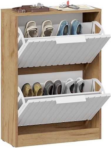 Изображение товара Тумба для обуви ТриЯ Хилтон Исп.2 (дуб крафт золотой/белый матовый)