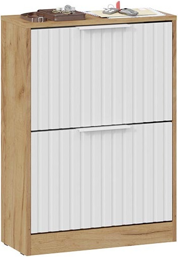 Изображение товара Тумба для обуви ТриЯ Хилтон Исп.2 (дуб крафт золотой/белый матовый)