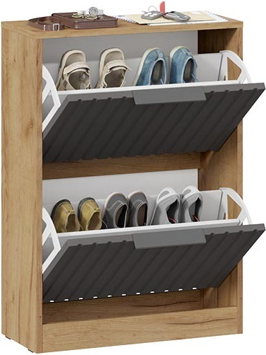 Изображение товара Тумба для обуви ТриЯ Хилтон Исп.2 (дуб крафт золотой/графит матовый)