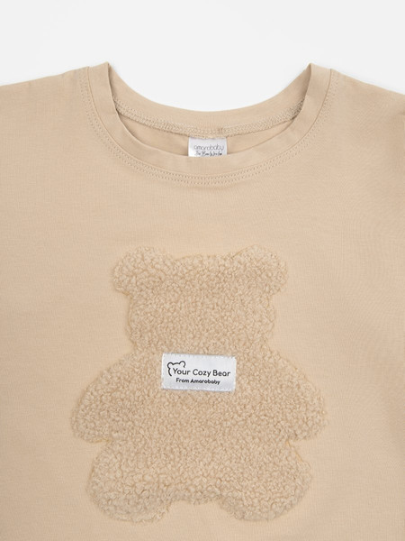 Изображение товара Футболка для малышей Amarobaby Bear / AB-OD24-B33/03-98 (бежевый, р.98)