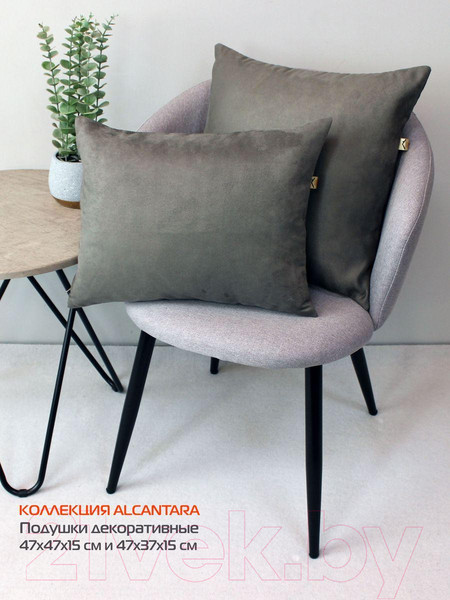 Изображение товара Подушка декоративная MATEX Alcantara / 31-949 (серый)