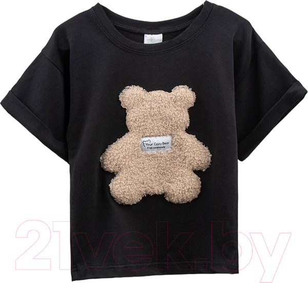 Изображение товара Футболка детская Amarobaby Bear / AB-OD24-B33/09-116 (черный, р.116)