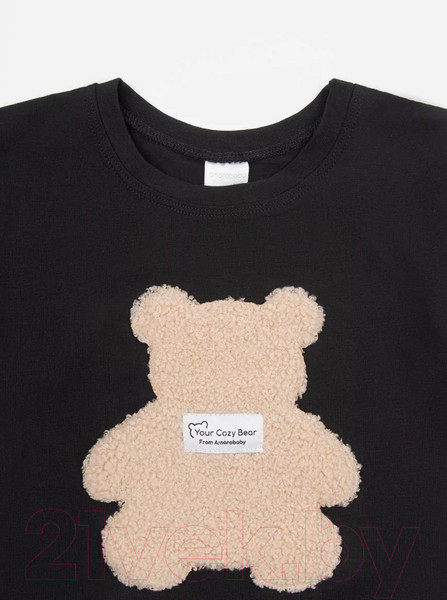 Изображение товара Футболка детская Amarobaby Bear / AB-OD24-B33/09-116 (черный, р.116)
