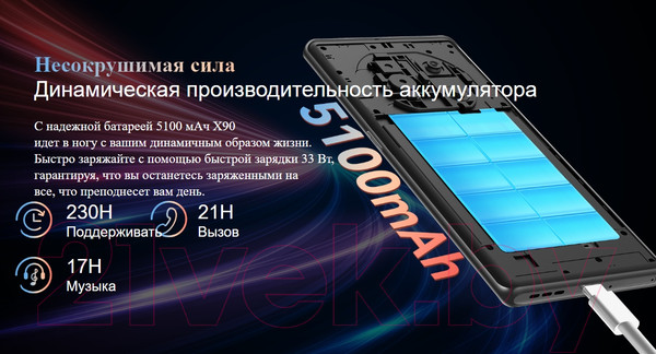Изображение товара Смартфон Cubot X90 16GB/256GB (черный)