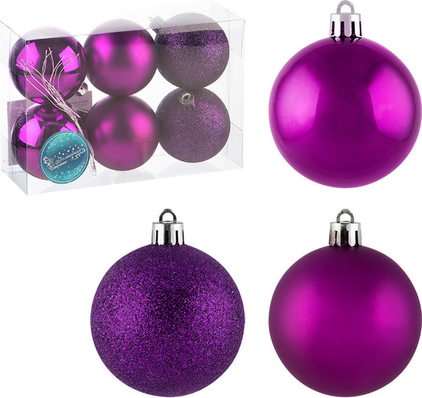 Изображение товара Набор шаров новогодних Волшебная страна SYQA-0123123-07 / 106310 (6шт)