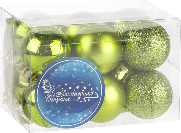 Изображение товара Набор шаров новогодних Волшебная страна SYQA-0123162-02 / 106312 (12шт)