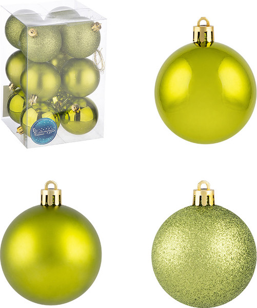 Изображение товара Набор шаров новогодних Волшебная страна SYQA-0123165-02 / 106321 (12шт)