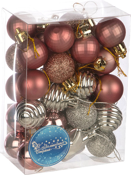 Изображение товара Набор елочных игрушек Волшебная страна Нежность / 108572 (33шт)