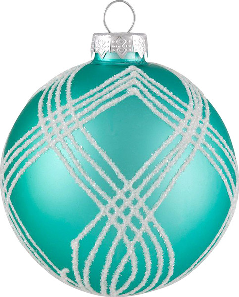 Изображение товара Шар новогодний Волшебная страна Серпантин SYBLQA-0523012 / 106387 (бирюзовый)