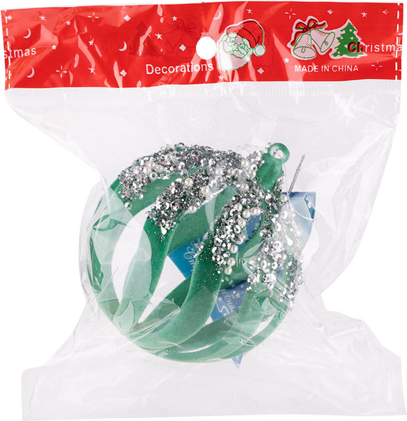 Изображение товара Шар новогодний Волшебная страна Бархат бирюзовый SYQB4-0123160 / 106352