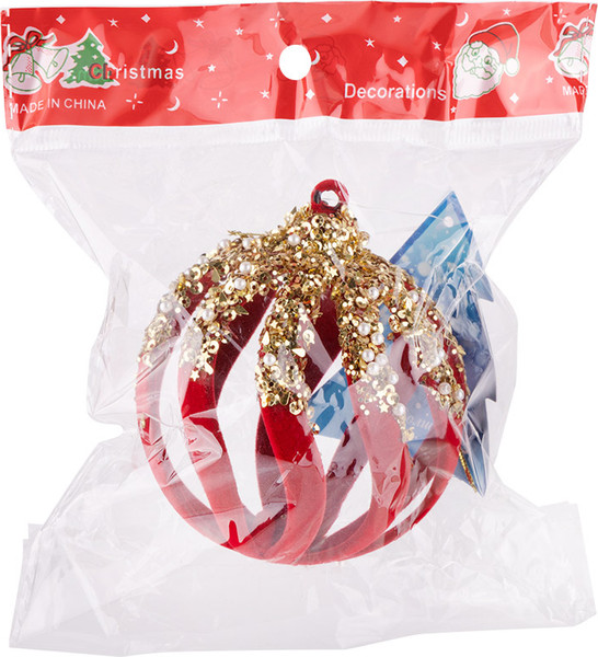 Изображение товара Шар новогодний Волшебная страна Бархат красный SYQB4-0123054 / 106351