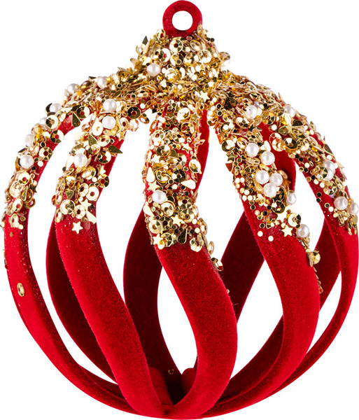 Изображение товара Шар новогодний Волшебная страна Бархат красный SYQB4-0123054 / 106351