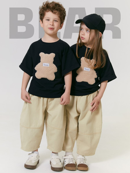 Изображение товара Футболка для малышей Amarobaby Bear / AB-OD24-B33/09-98 (черный, р.98)