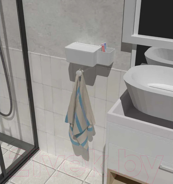 Изображение товара Держатель для туалетной бумаги Berossi Glomma АС 94001000 (снежно-белый)