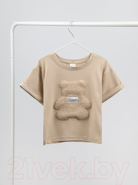 Изображение товара Футболка детская Amarobaby Bear / AB-OD24-B33/03-104 (бежевый, р.104)