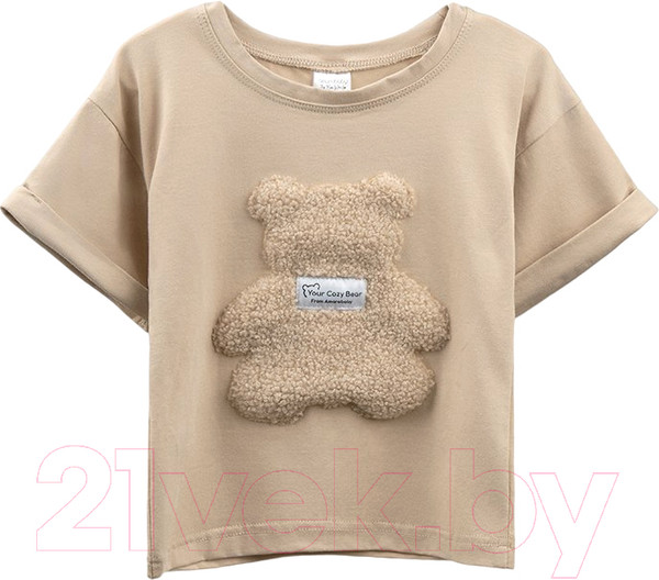 Изображение товара Футболка детская Amarobaby Bear / AB-OD24-B33/03-104 (бежевый, р.104)