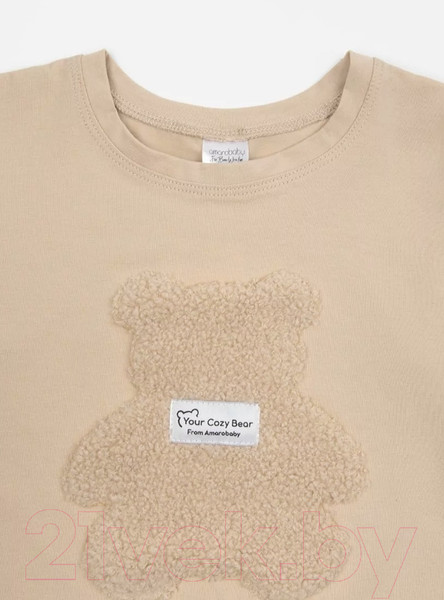 Изображение товара Футболка детская Amarobaby Bear / AB-OD24-B33/03-104 (бежевый, р.104)