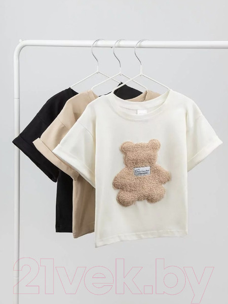 Изображение товара Футболка детская Amarobaby Bear / AB-OD24-B33/03-104 (бежевый, р.104)