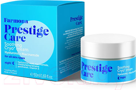 Изображение товара Крем для лица Farmona Prestige Care Гиалуроновая кислота и Ниацинамид Успокаив. ночной (50мл)