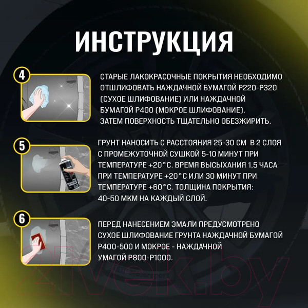 Изображение товара Грунтовка автомобильная Defender Auto 10601 (серый)