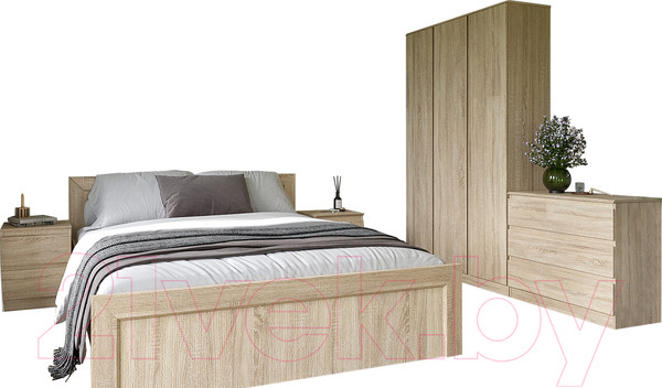 Изображение товара Комплект мебели для спальни Евва Турин №1 (дуб сонома)