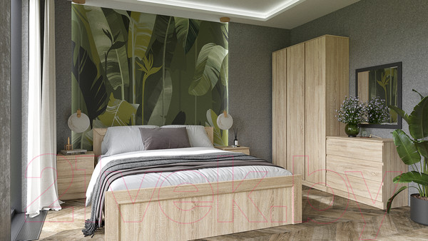 Изображение товара Комплект мебели для спальни Евва Турин №1 (дуб сонома)