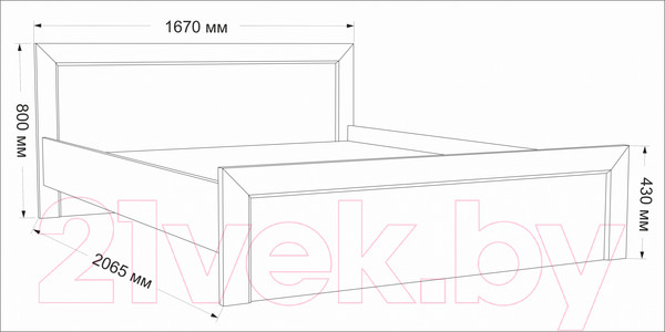 Изображение товара Комплект мебели для спальни Евва Турин №1 (ясень снежный)