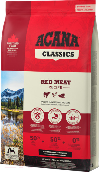 Изображение товара Сухой корм для собак Acana Red Meat с говядиной (9.7кг)