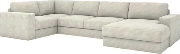 Изображение товара Диван П-образный Rivalli Дискавери + оттоманка правая + угловая секция + кресло секц. (Lamas Bone)