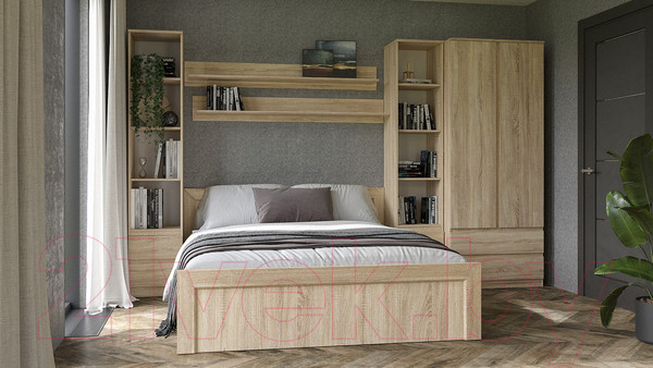 Изображение товара Комплект мебели для спальни Евва Турин №2 (дуб сонома)