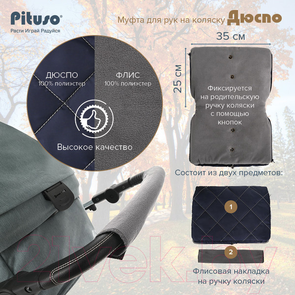Изображение товара Муфта для коляски Pituso Дюспо / P-M (синий)