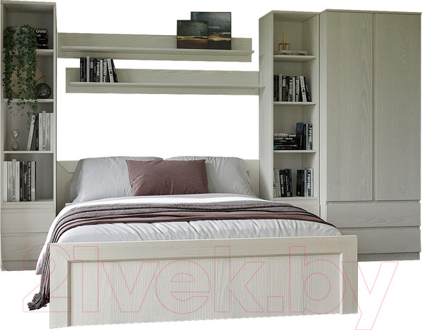 Изображение товара Комплект мебели для спальни Евва Турин №2 (ясень снежный)